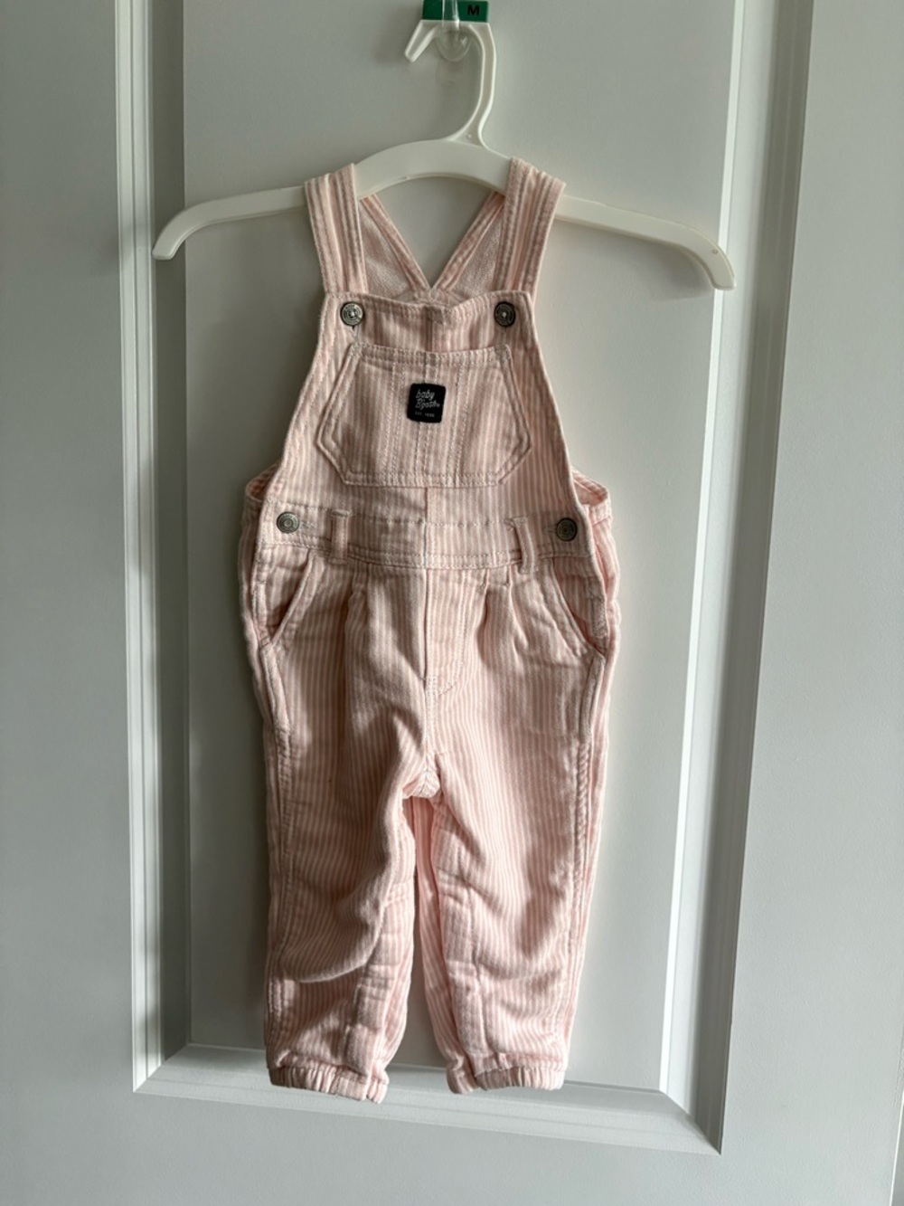 Baby B’gosh Pink Striped Overalls – Size 18M
